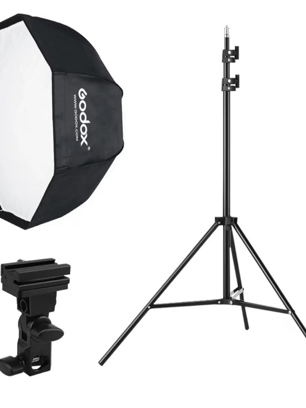 Black Octagonal Softbox with Light Stand - Photography Lighting Kit